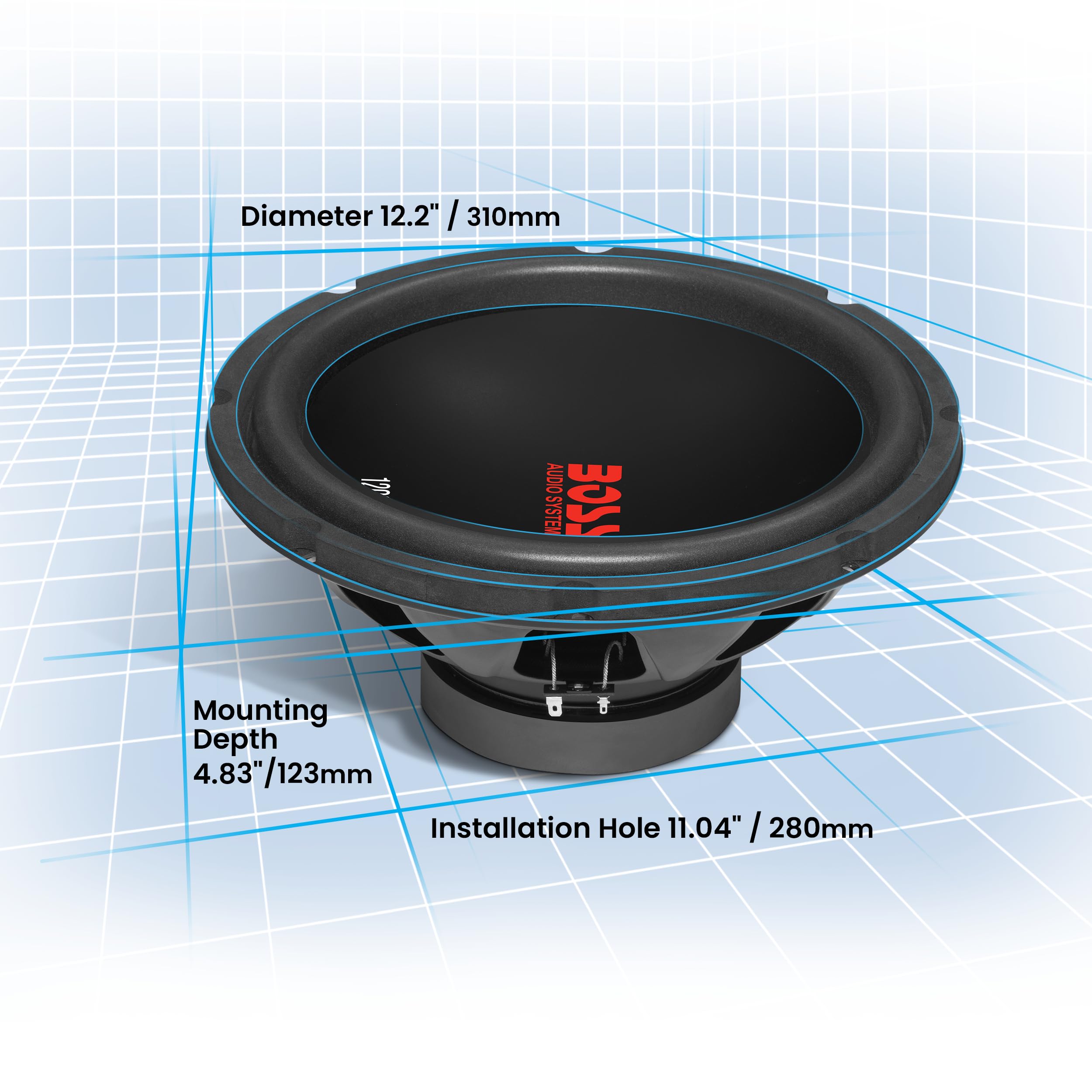 Amazon.co.jp: BOSS Audio CXX124DVC 12インチ カーサブ