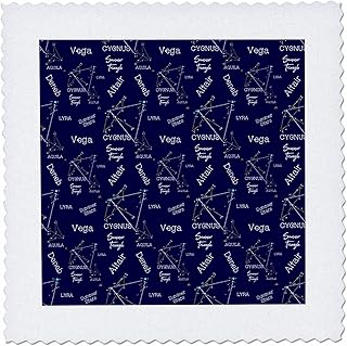 6x6 inch Quilt Square - Northern Summer Triangle Constellations of Cygnus, Lyra, and Aquila Alexis Design - Pattern Zodiac and Constellations - Buy now