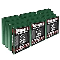 Vista 89 de Samsill Carpeta duradera de 3 anillos de 1 pulgada, fabricada en Estados Unidos, carpeta de anillos en D, cubierta transparente personalizable