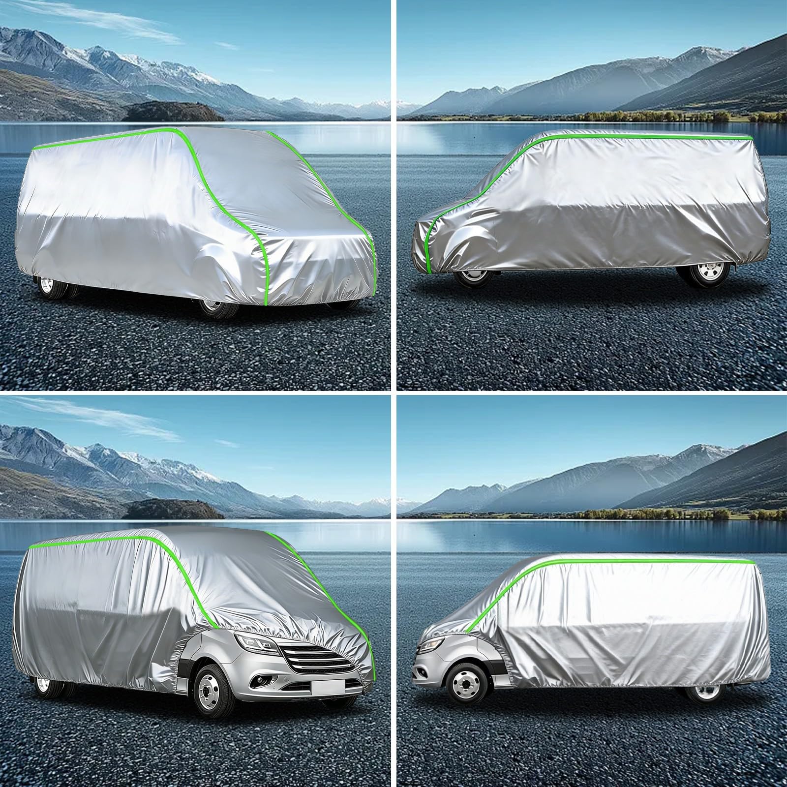 Bache Voiture Exterieur pour Citroen HY | MatéRiau Renforcé, Imperméable, Anti-Poussière, Anti-UV Adapté à Toutes Les Saisons(Argent)
