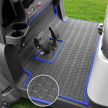 Club Car Precedent Golf Cart Full Coverage Floor Liner Mat, Fits Club Car Precedent 2004-2023, Onward & Tempo 2017-2023, Villager & V4L 2019-2023, Durable Anti-Slip Rubber