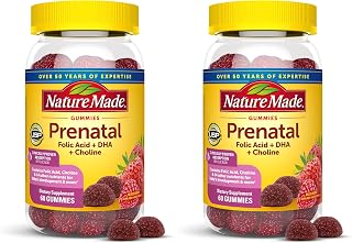 Prenatal Gummies with DHA and Folic Acid, Prenatal Vitamins for Women for Daily Nutritional Support, 60 Gummies, 30 Day Supply,(Pack of 2)