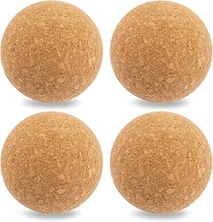 Mardatt 4 Pcs Wooden Wine Bottle Corks Reusable Ball Stopper Wine Bottle Plug Stoppers for Wine Decanter Carafe Bottle Replacement (2.4 Inch/ 6.1 cm)