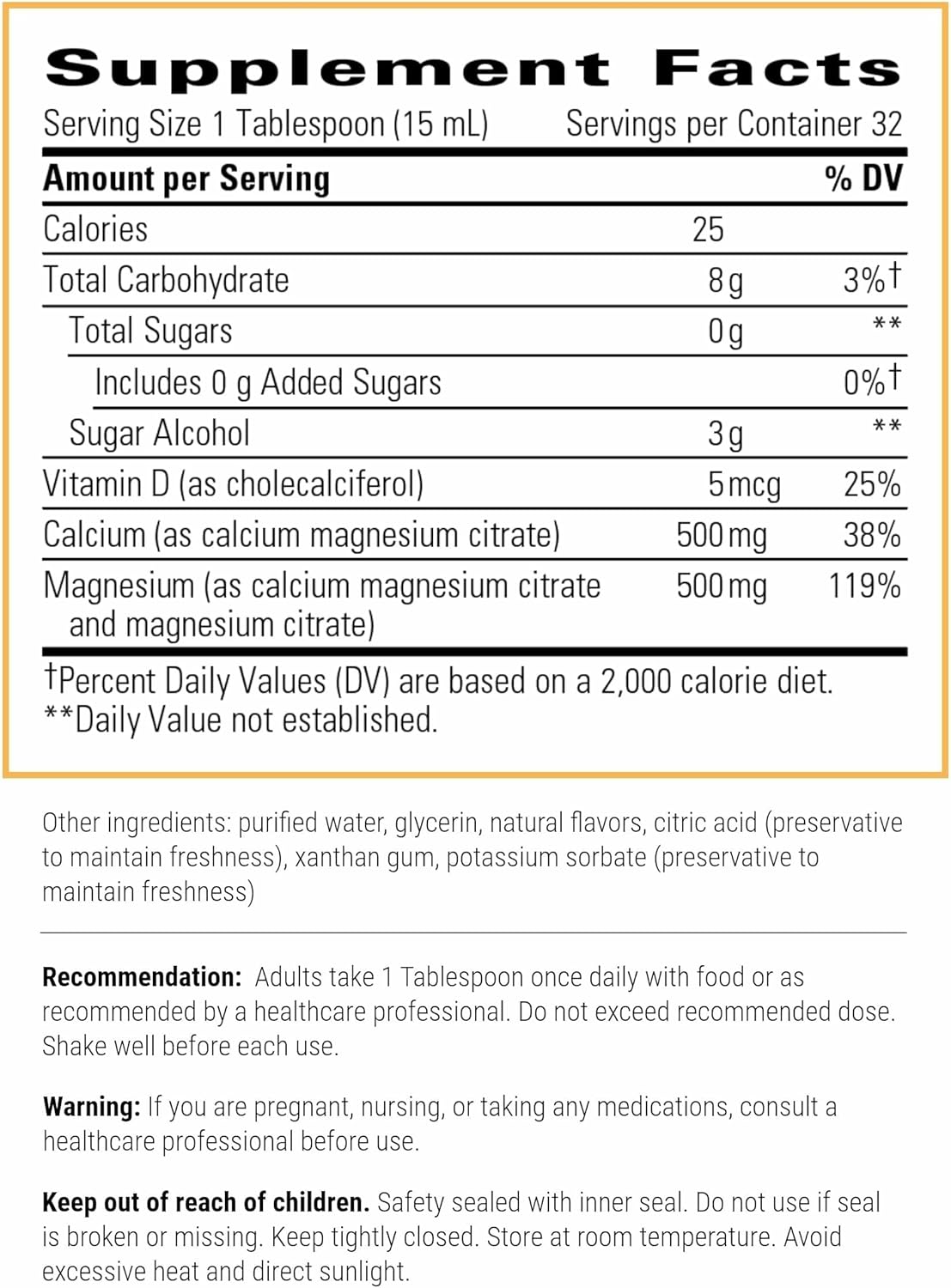 Integrative Therapeutics Liquid Calcium Magnesium - Liquid Supplement that Supports Bone Health* - Includes Vitamin D3 & a Magnesium Complex - Gluten-Free & Dairy-Free - Berry, 16 oz (32 Servings)