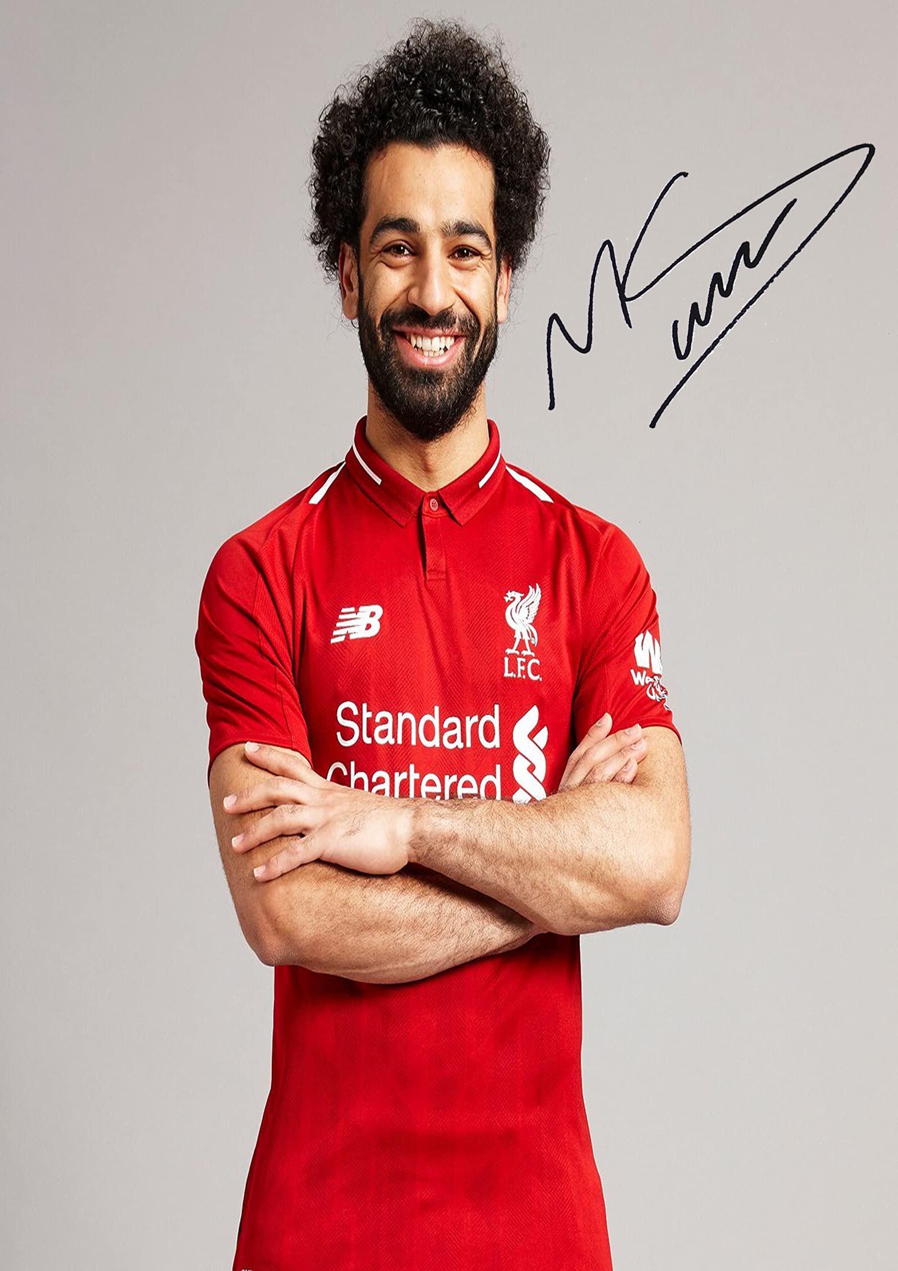 Mo Salah Liverpool FC Signed Copy A4 Photo Print