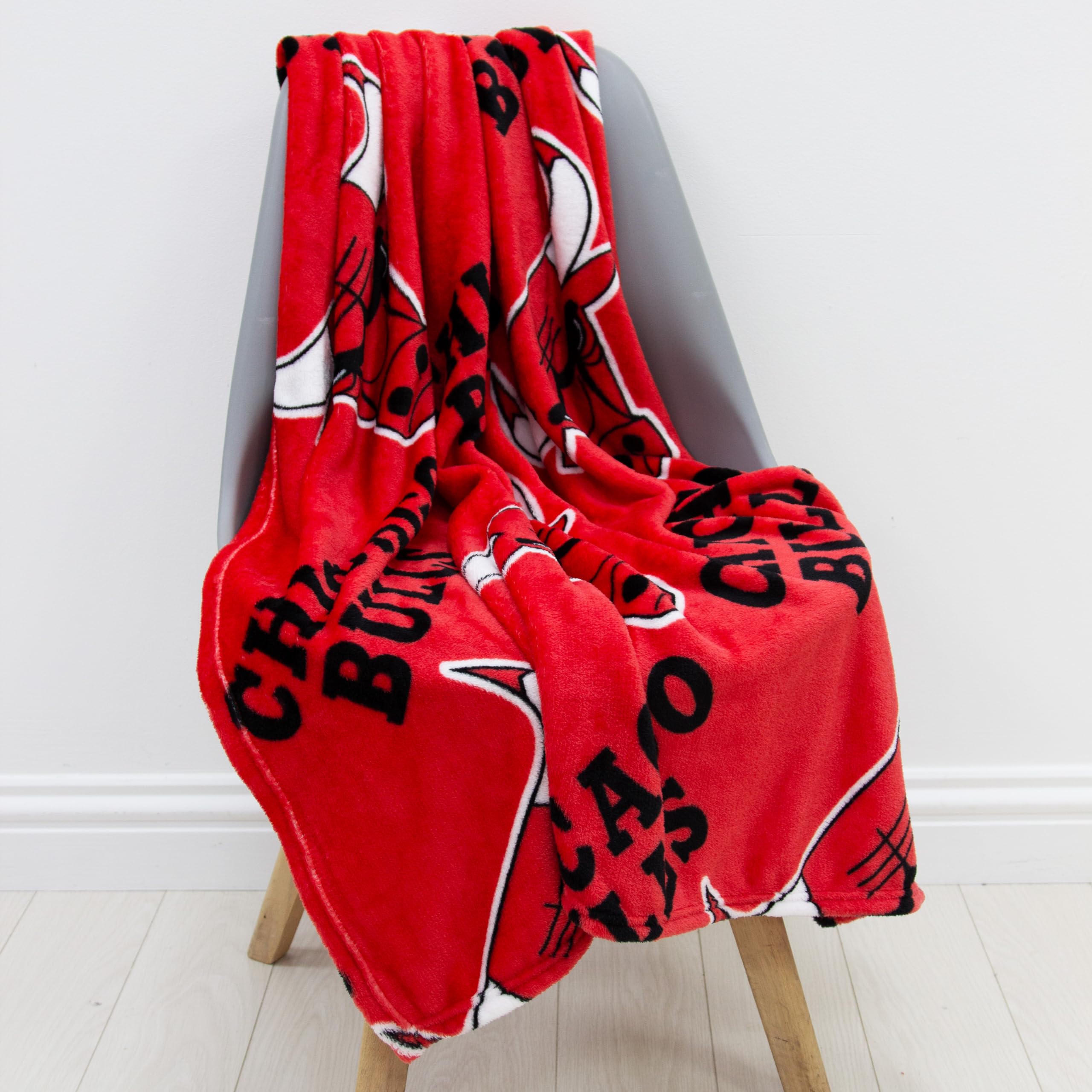 Coperta NBA Chicago Bulls In Pile - 100x150 Cm | Morbida, Calda, Ufficiale | Per Casa E Campeggio - Foto 4