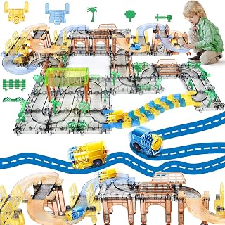 JONRRYIN Piste Trenino per Bambini, Trenino Elettr