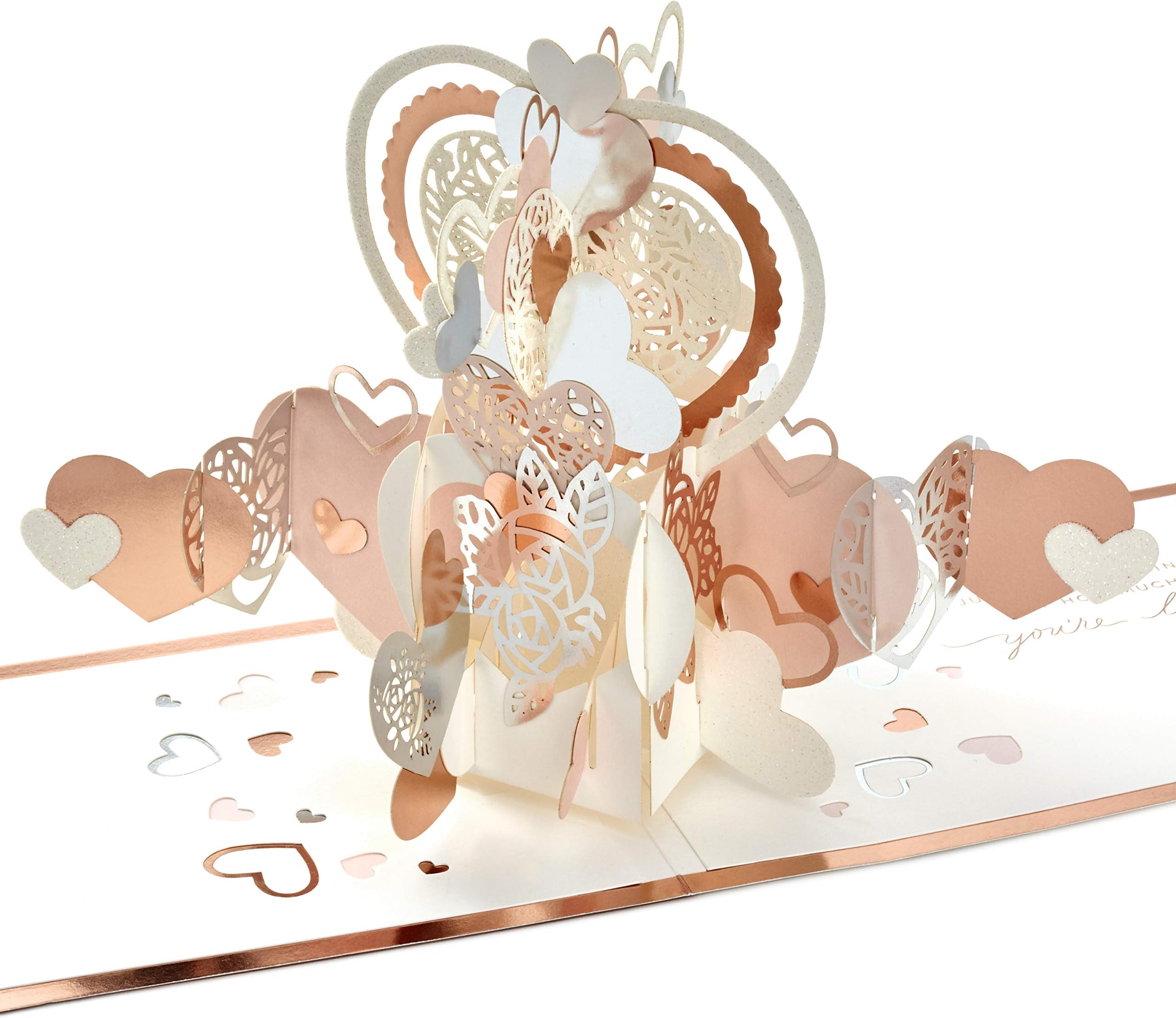 HallmarkSignature Paper Wonder Pop Up Love Card, Love You Hearts (Anniversary Card, Birthday Card, Sweetest Day Card)