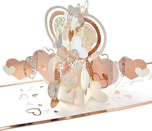 Hallmark Signature Paper Wonder - Tarjeta de amor desplegable Love You Hearts (tarjeta de aniversario, tarjeta de cumpleaños, tarjeta del día más