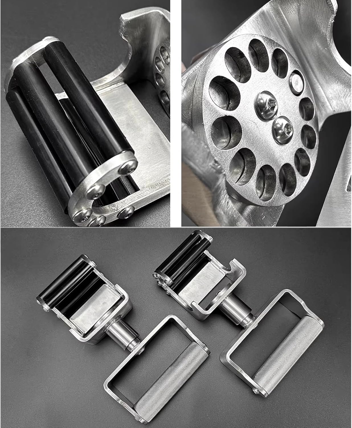 200kg Load Capacity, 360° Angle Adjustable,Rotating Pull Up Handles, Stainless Steel Exercise Grips for Chin Up Bar, for LAT Pulldown Attachments/Seated Rows, Strength Training Workout