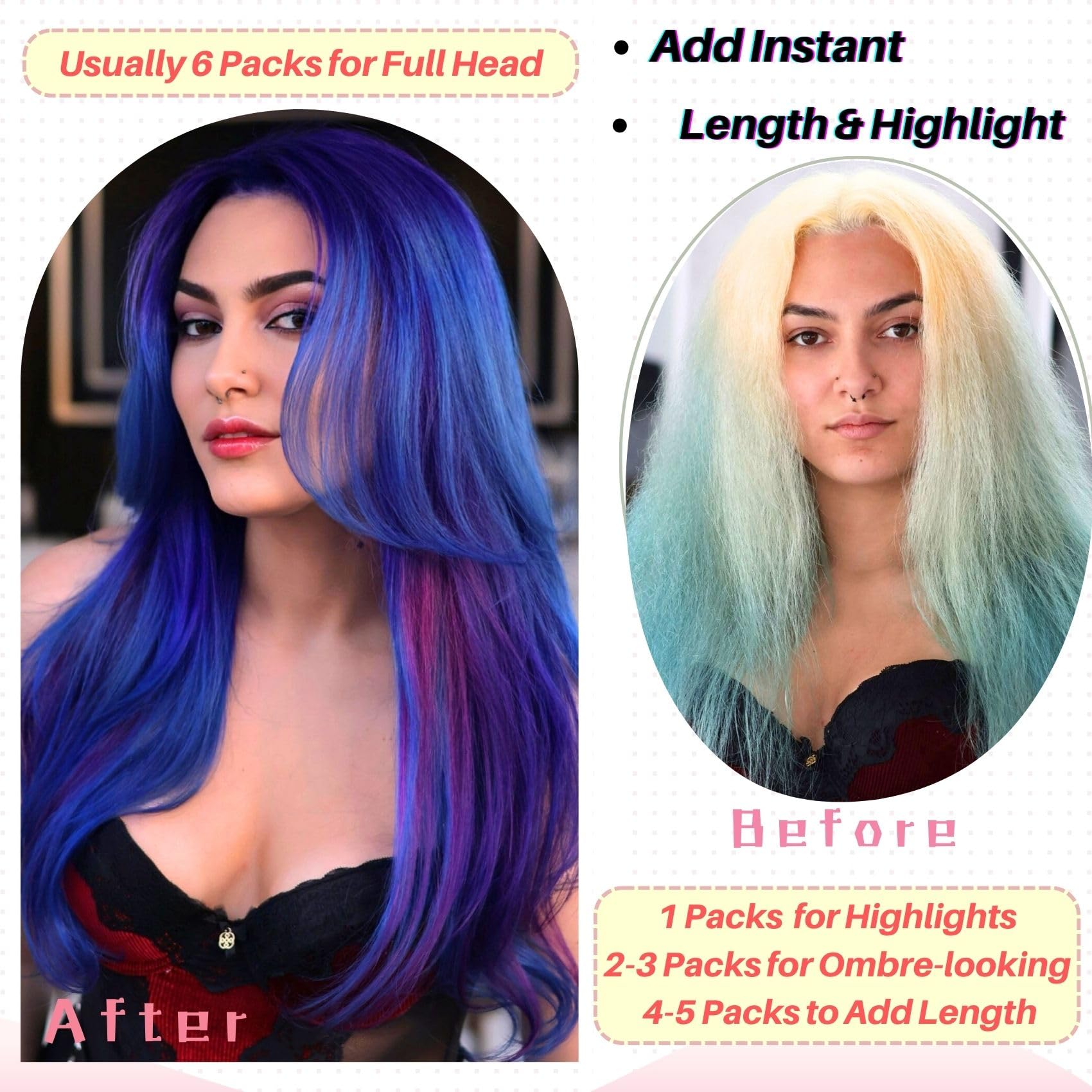 ✨ 18” ⭐️4 PACK 100 GRAMS TEAL HUMAN HAIR TAPE INS RUNATURE Black Ombre Teal Tape in Hair Extensions - 12 Inch  main image 2