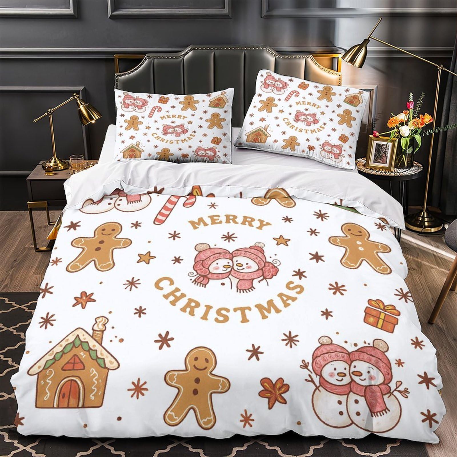 Parure de lit microfibre résistante 260x220cm avec housse super douce