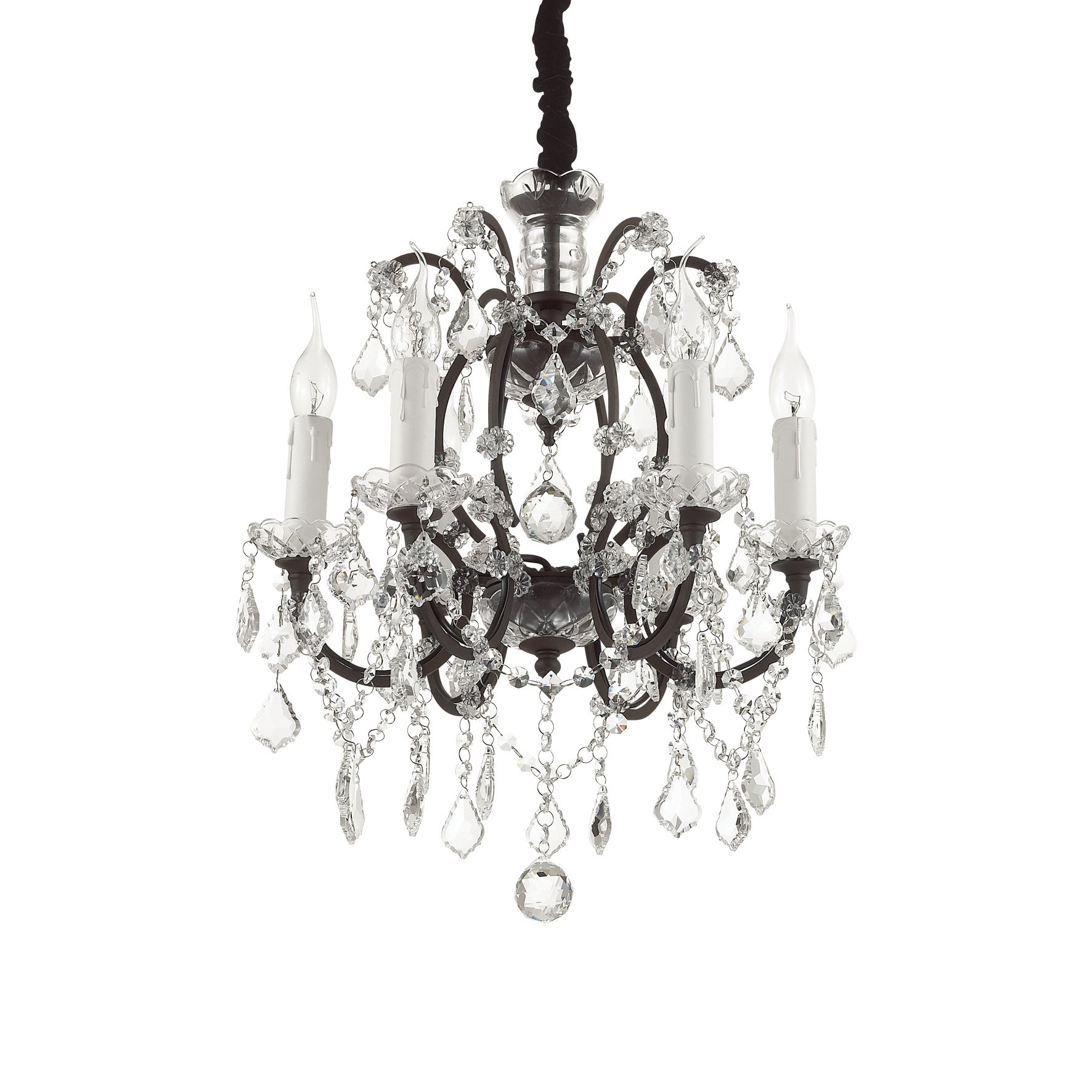 Plafonnier suspension Liberty SP6 Ideal Lux en métal peint noir 073729