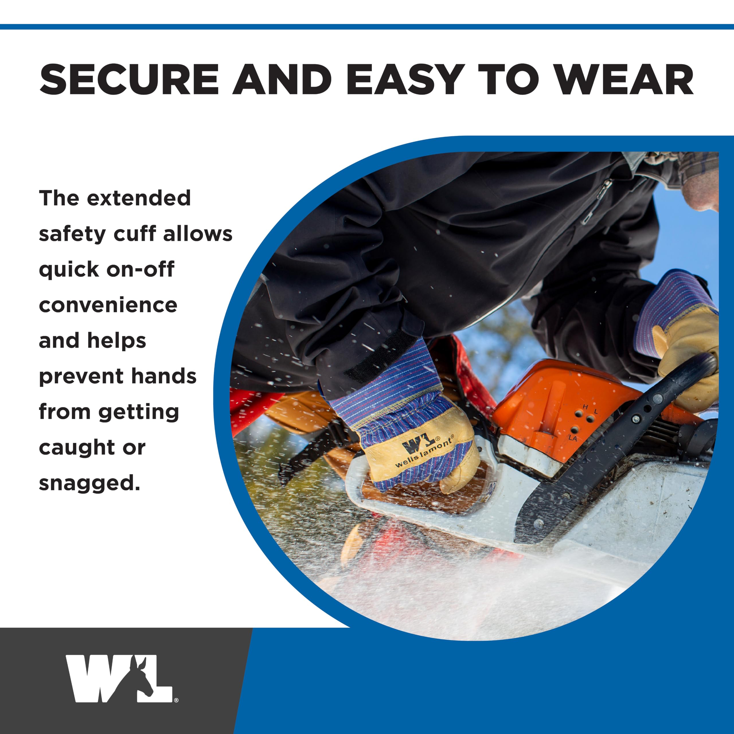 Wells Lamont guantes de trabajo con Palomino grano piel de cerdo, Palma de piel, PF100 Thermofill