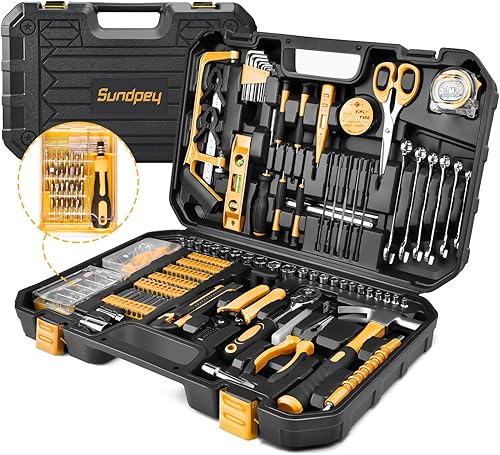 Sundpey Home Tool Kit 300-Pcs - Household Auto Repair Tool Set - Complete General Mechanics Hand Tool Set for Handyman & Precision Screwdriver Set &