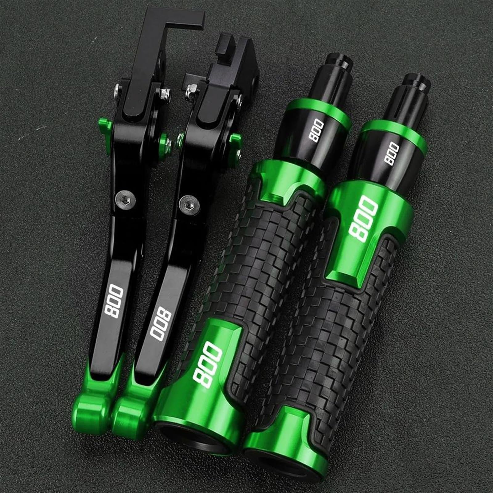 VTAIEX Motorbike Accessories for Kawasaki Z800 Z800e Z 800 E Version 2013 2014 2015 2016 2017 Handle Handlebar Grips Acessories Motorcycle Brake Clutch Levers(Green)