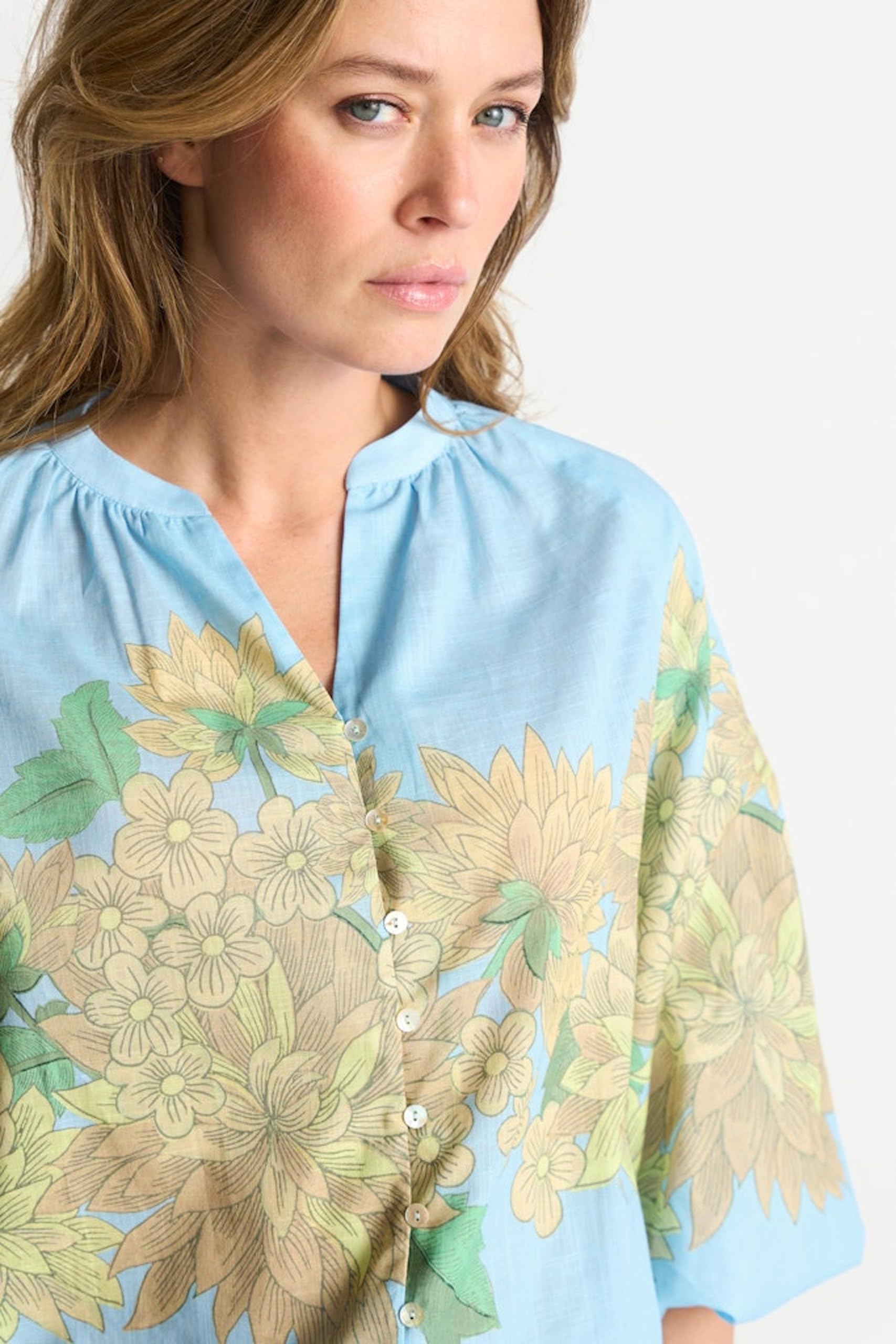 rich&royal RICHROYAL Ballonärmel-Bluse mit Print