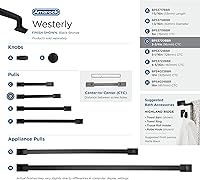 Vista 4 de Amerock Mango de gabinete Bronce ennegrecido 3-3/4 pulgadas (96 mm) de centro a centro Westerly paquete de 1 unidad Jaladera de cajón