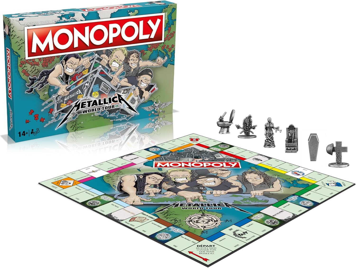 Winning Moves - MONOPOLY METALLICA - Board game - Board game - 2 to 6 players - French version