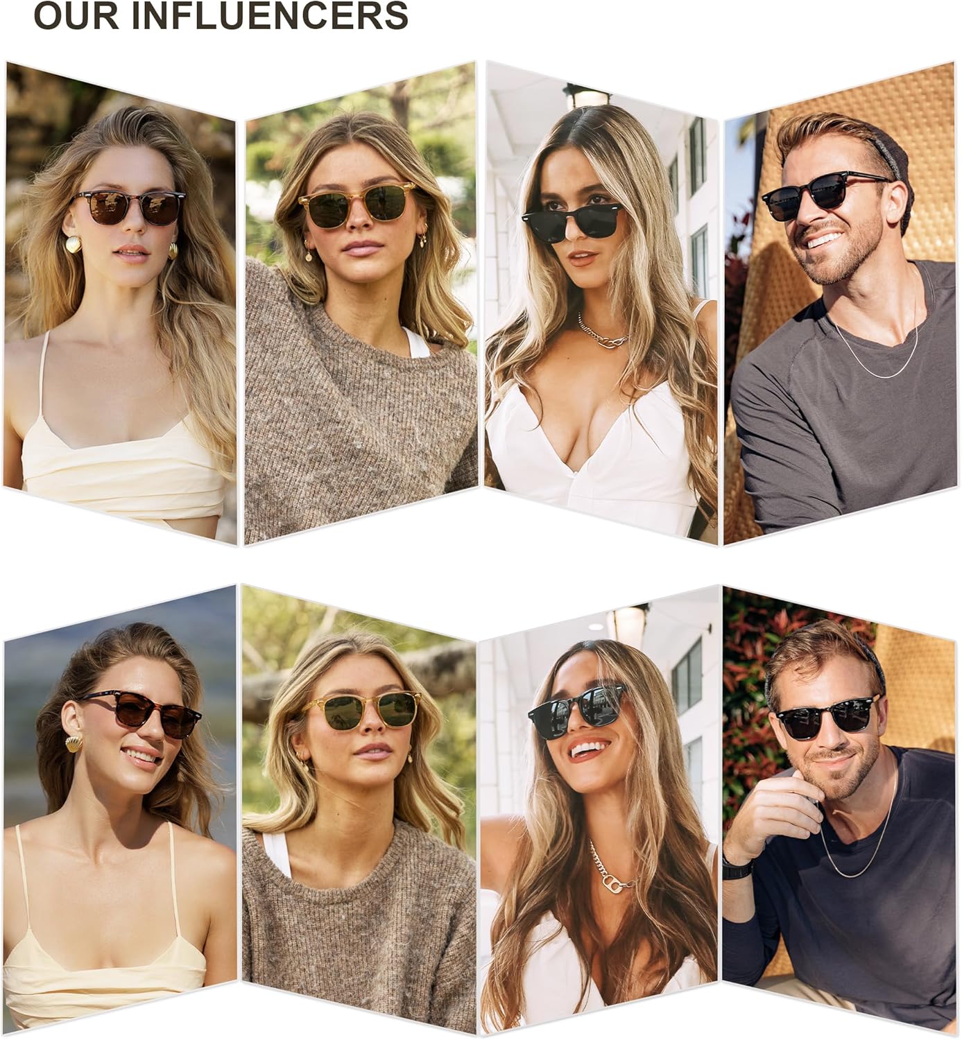 SOJOS Retro Vintage Square Polarized Sunglasses for Women Men UV Protection Lens TR90 Frame Sunglasses SJ2112 - Image 2