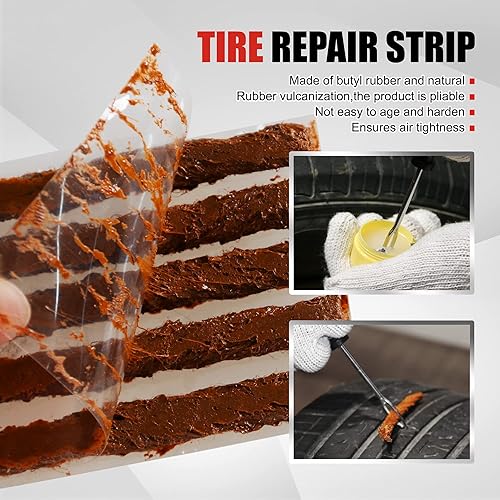 Miniatura 4 de Kit económico de reparación de neumáticos para fijar pinchazos y tapar planos, paquete de 10 piezas, ideal para automóviles, camiones, motocicletas