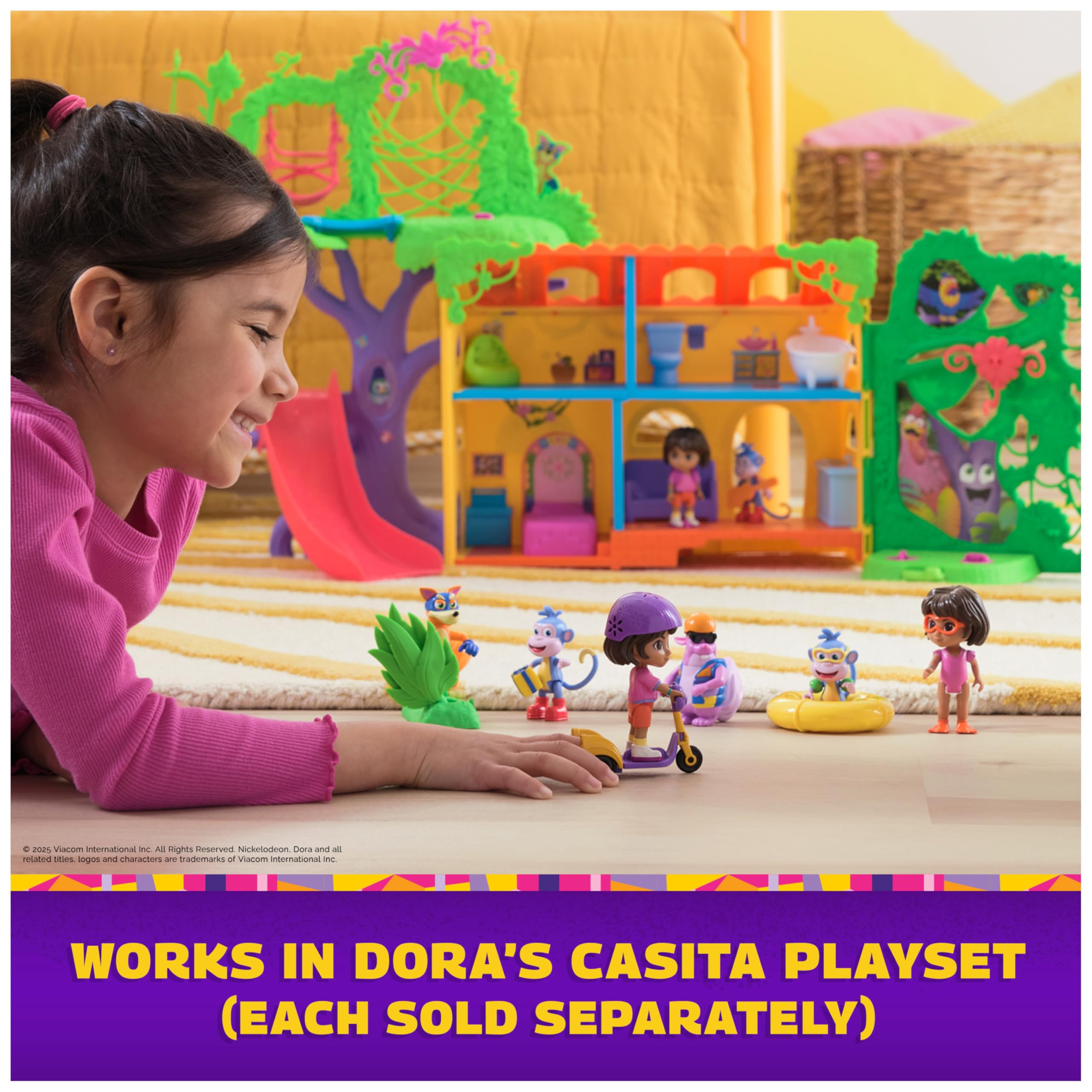 Dora, Splash-Splash Adventure Pack, with Dora & Boots Toy Figures & Accessories, Kids Toys for Girls & Boys Ages 3 and Up