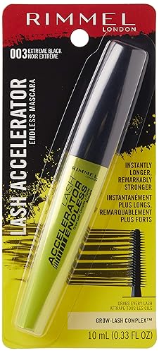 Miniatura 2 de Rimmel - Máscara para pestañas Lash Accelerator Endless, color negro, 0.33 onzas líquidas