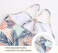 Vista 3 de Traje de baño tankini de dos piezas para niñas con volantes hawaianos