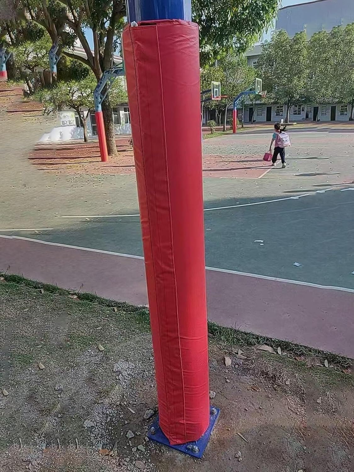 VUIKLCty Safety Bollard Pads Suitable For Garages, Basements, Playgrounds And Basketball Courts(Red,Dia 114mm)