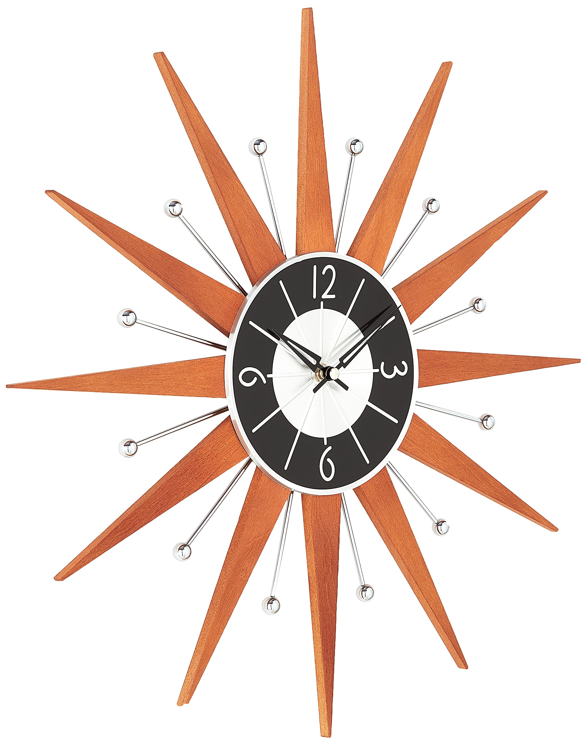 Amazon.com: George Nelson Telechron Wooden Starburst Clock : Home