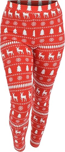 Vista 3 de UB Mommy and Me Christmas Winter Print Mother Daughter Matching Leggings