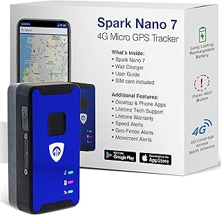 Brickhouse Security Spark Nano 7 GPS Tracker for Vehicles - Covert Car Tracker Device and Fleet GPS Tracker - GPS Tracking Device with App and 4G LTE Coverage in North America - Subscription Required