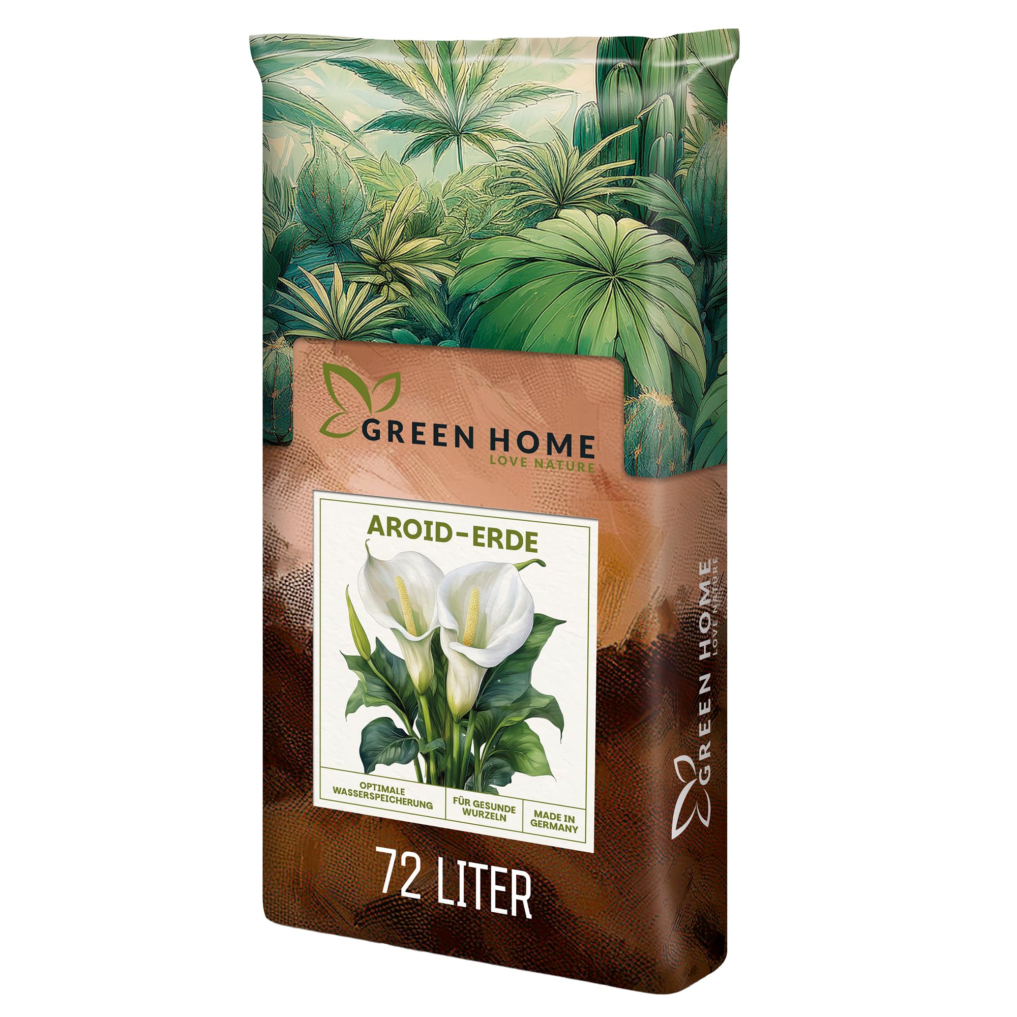 Green Home Aroid Erde 72L – Spezialerde für Monstera, Philodendron & Tropische Zimmerpflanzen – Pflanzenerde mit Perlit für optimale Drainage – Blumenerde für Bonsai, Palmen & Orchideen