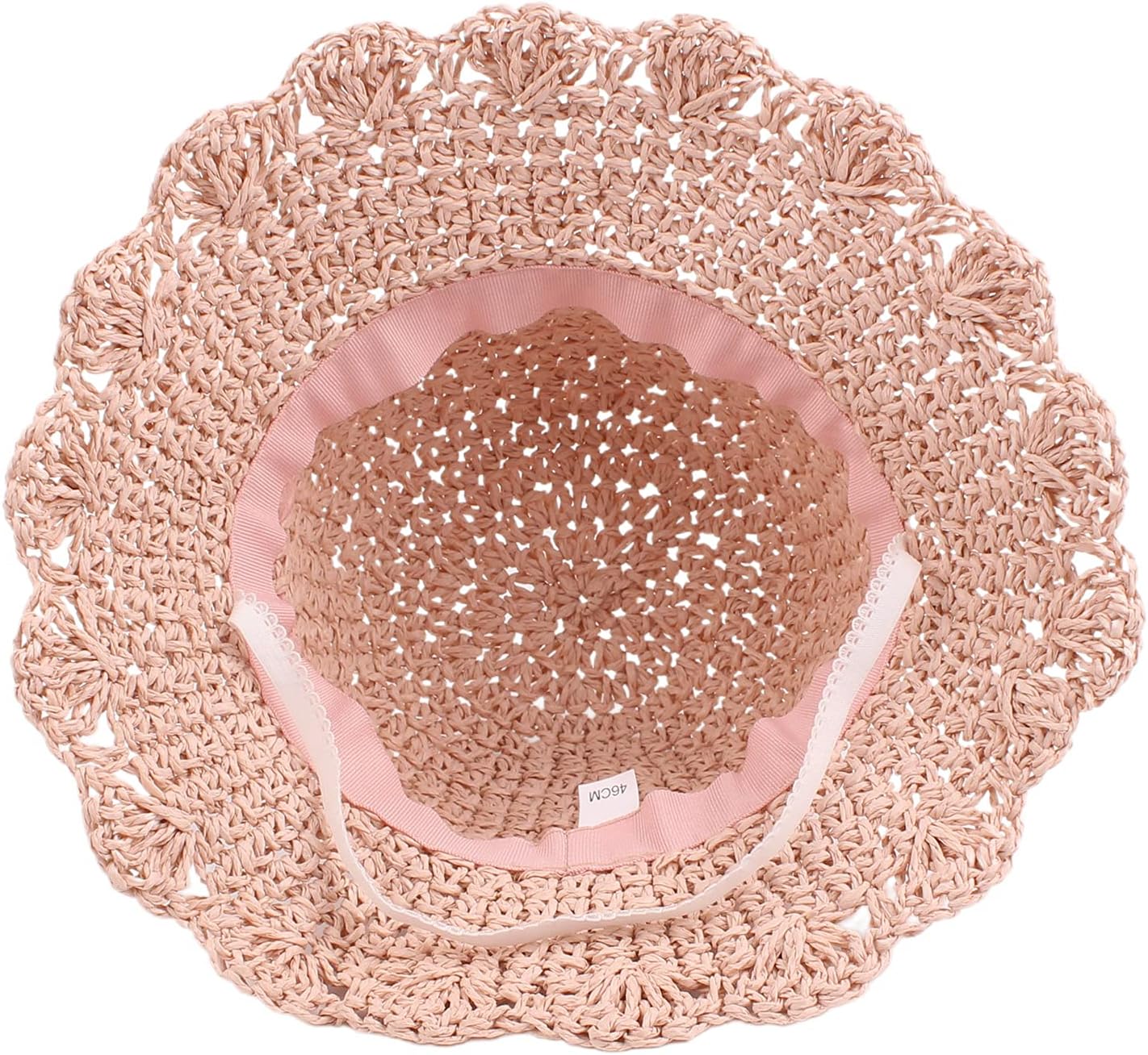 JANGANNSA Baby Girl Straw Hat Outdoor Baby Sun Protection Hats Summer Bowknot Beach Cap for Infant Toddler Girls - Image 4