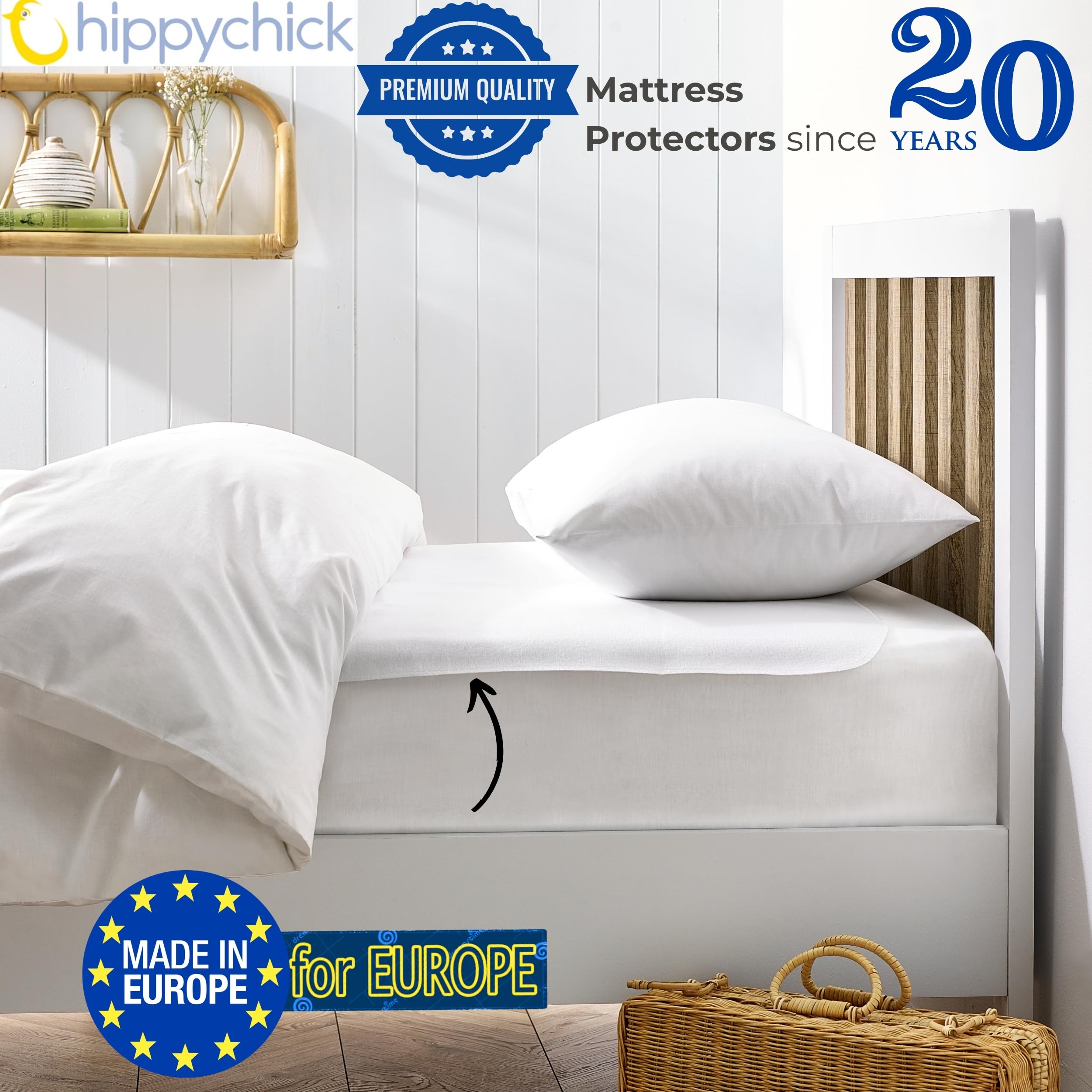 Hippychick Couvre-Matelas Plat Feuille - 100 x 150 cm