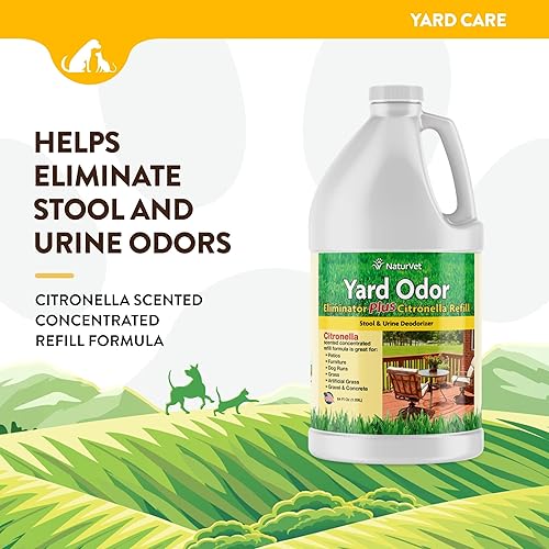 Miniatura 9 de NaturVet Yard Odor Eliminator - Eliminador de olores de heces y orina, diseñado para usarse en césped, plantas, patios, grava, hormigón y más, 16