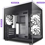 FOIFKIN F100 Micro-ATX PC Case with 3 ARGB Fans, MicroATX Case Black, Mini PC Case Gaming, 240 mm Radiator Computer Case, 270° Panoramic Tempered Glass (Black-1, F300) - 5