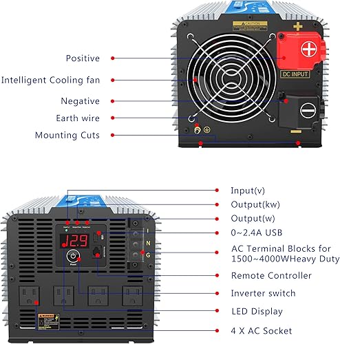 Miniatura 7 de Inversor de potencia de onda sinusoidal pura