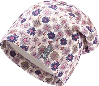 Sterntaler Beanie Printed with Flowers for Girls - Baby and Children Hat Made of Mixed Fabric