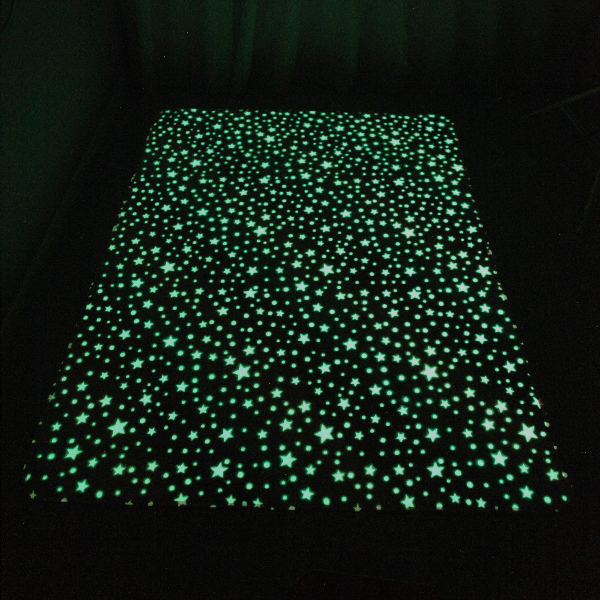 Tappeto luminoso fosforescente, per bambini, antiscivolo, per camera da letto e salotto, arcobaleno scuro colorato, 200 x 120 cm