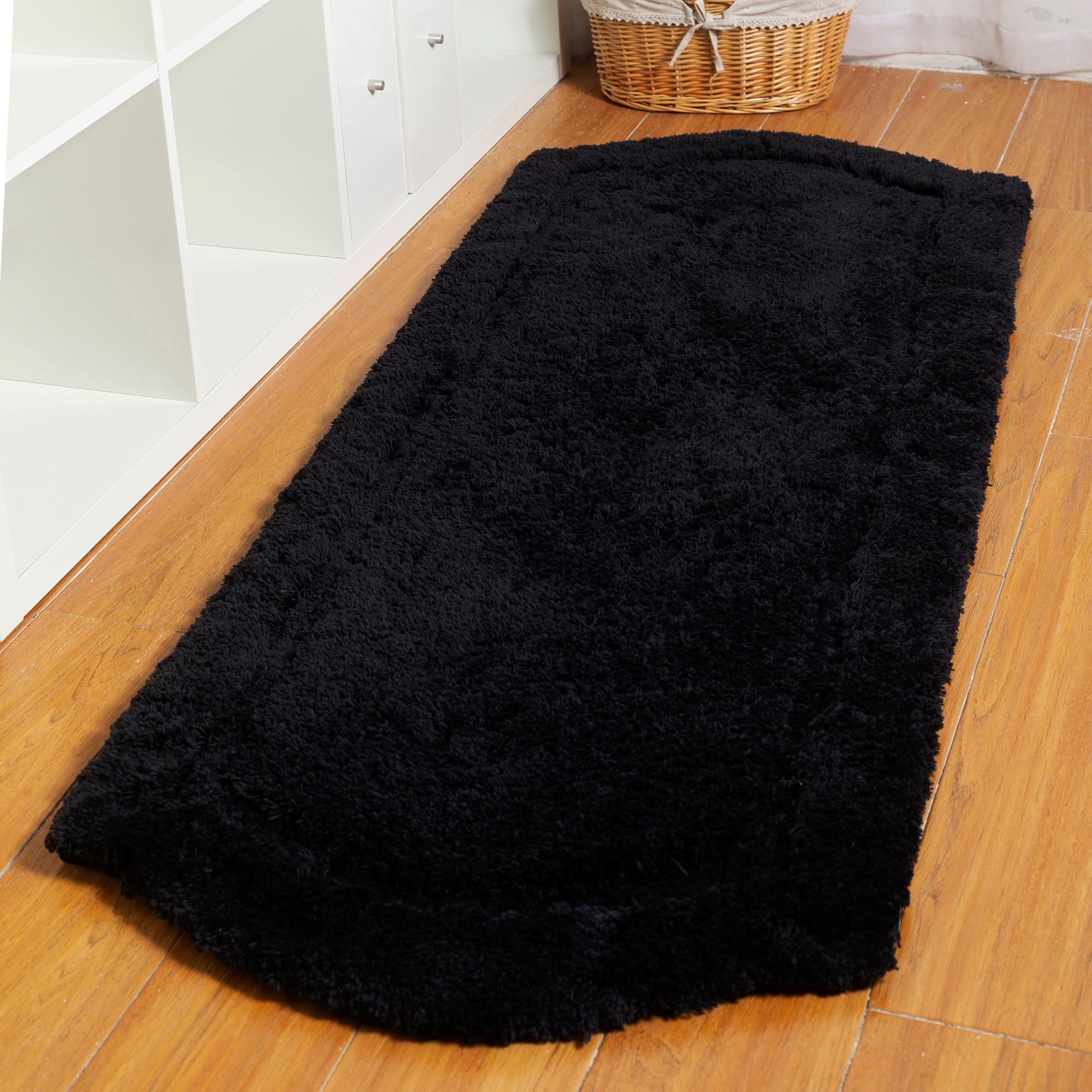 Chesapeake Paradise 3pc Memory Foam Black Bath Mat Rug Set (22''x60'' & 21''x34'' & 17''x24'')