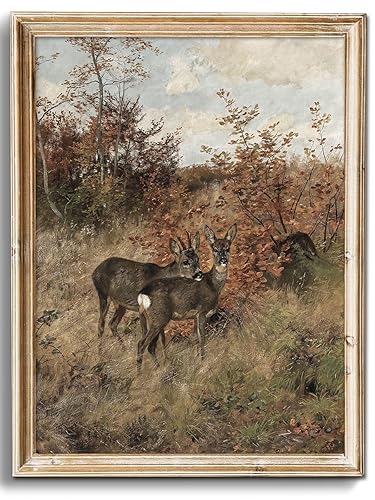 Uniro Vintage Fall Wall Art for Bedroom Decor, Rustic Farmhouse