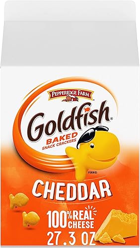 Goldfish Cheddar Cheese Crackers, 27.3 Oz Carton