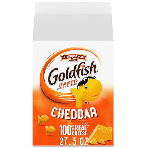 Goldfish Galletas de queso cheddar, cartón de 27.3 onzas