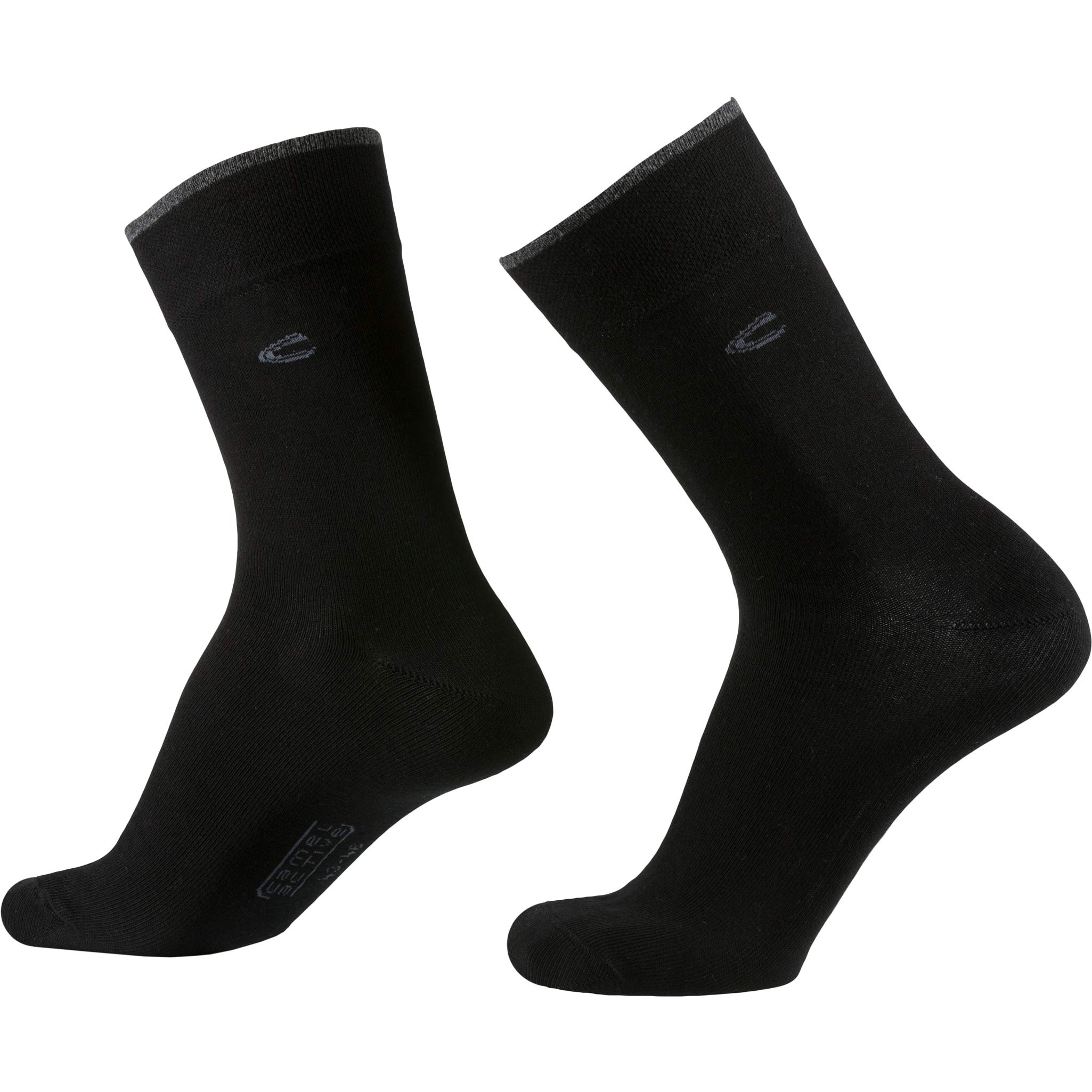 Camel Active Cotton Basic Men's Socks Pack of 2 Black 43-46