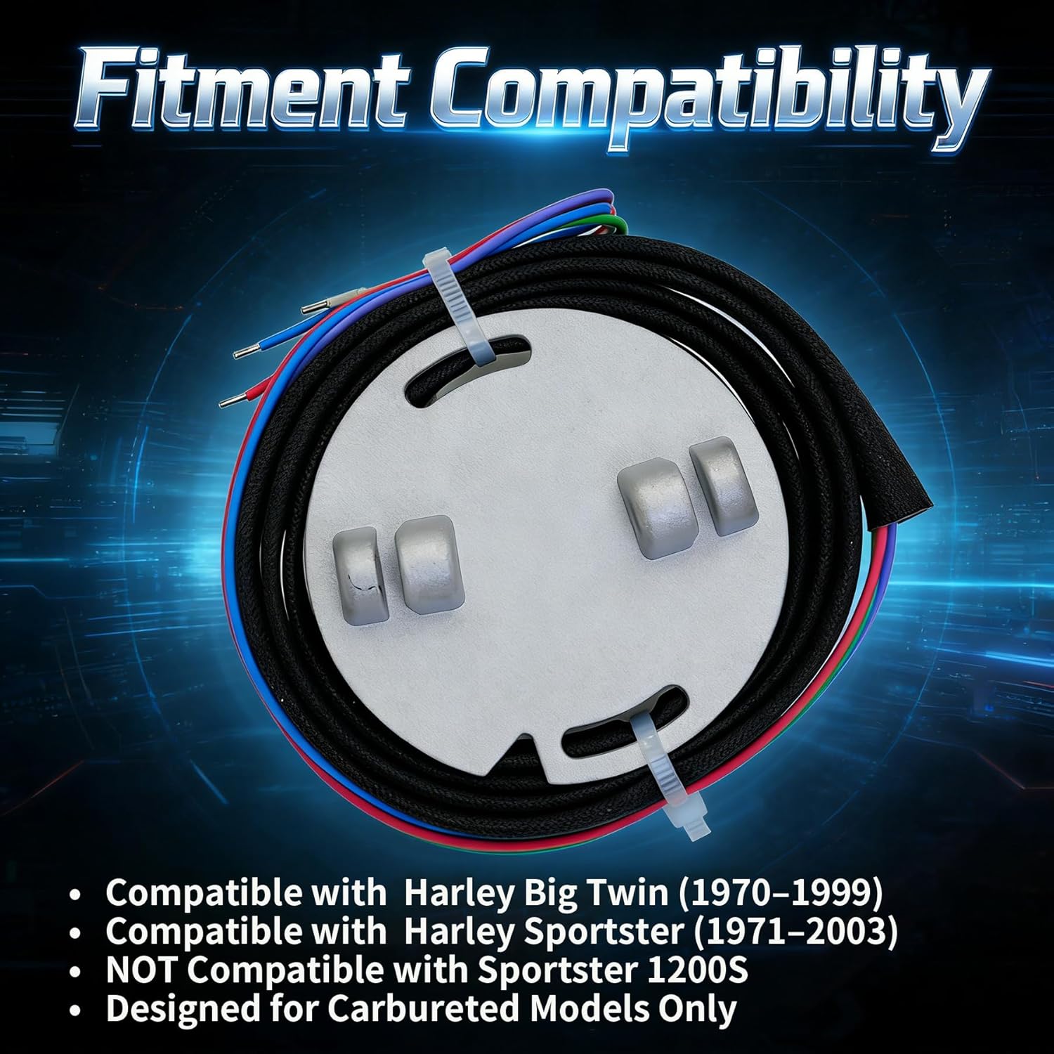 53-644,Compatible with Harley Programmable Single-Fire Electronic Ignition Module, Ignition Control Unit, Carbureted Big Twin 1970-1999 & Sportster 1971-2003 (Except 1200S)