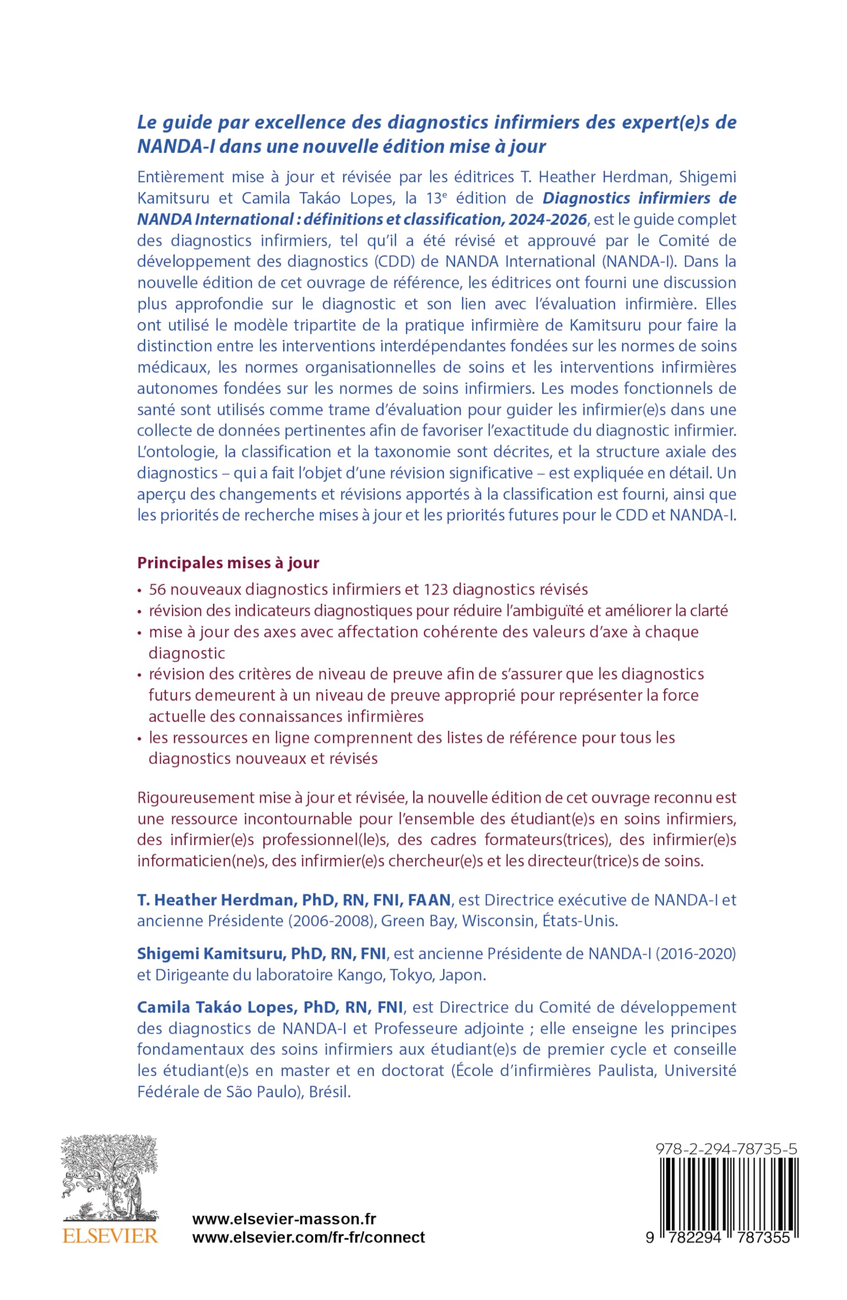 Diagnostics infirmiers 2024-2026: Définitions et classification