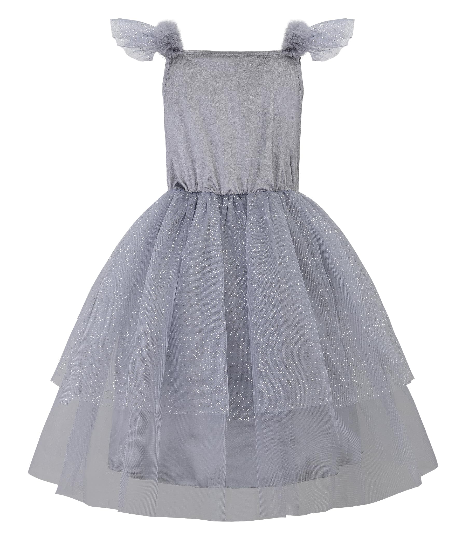 ReliBeauty Disfraz Ratón Niña 3-12 Años Vestido Animales Accesorios con Orejas Cola Carnaval Halloween