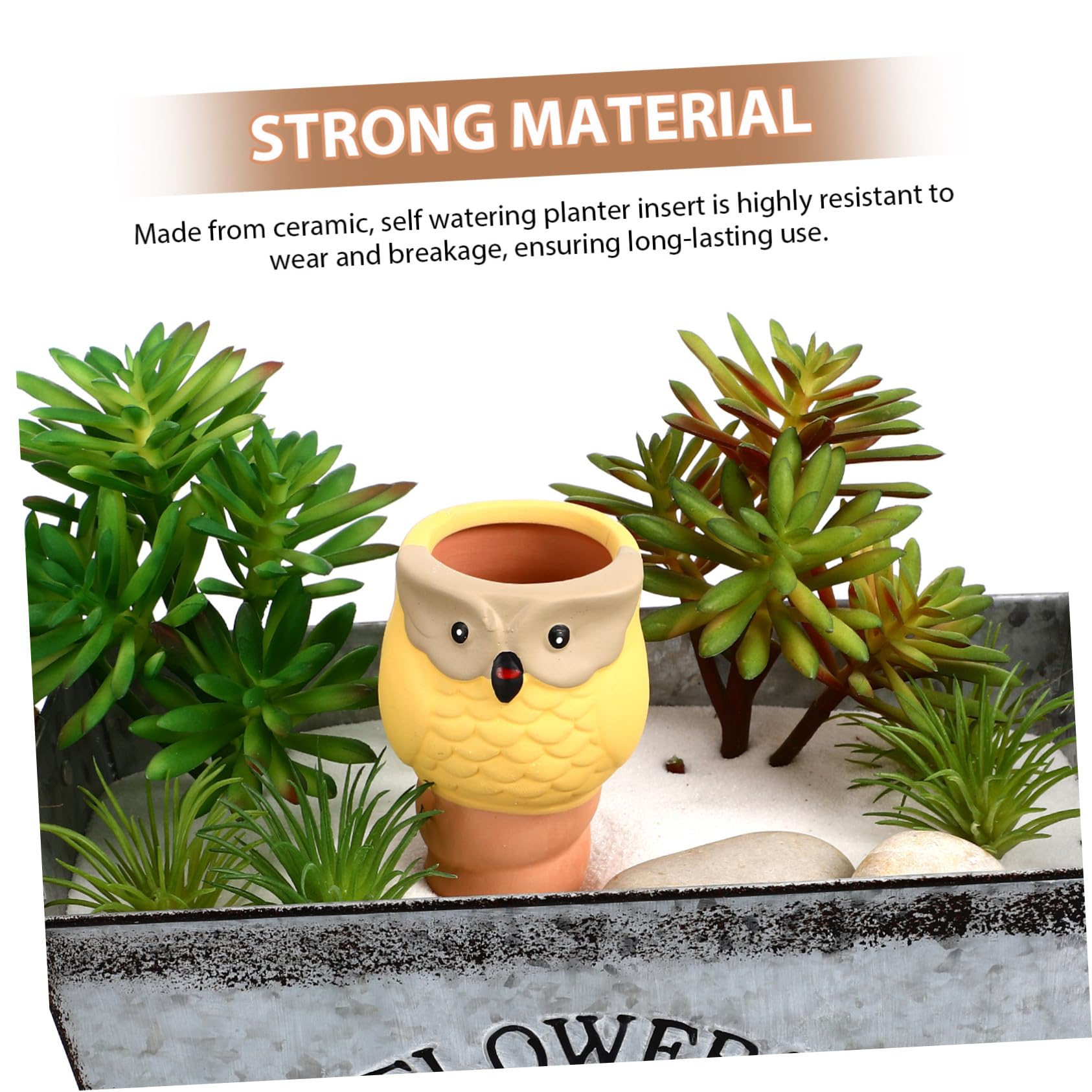 Punti Irrigazione Automatici a Gufo in Ceramica 4 Pezzi per Vasi | Piante in Vaso e Fioriere, Uso Casa e Giardino, Resistente a Usura e Rottura