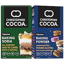 Christopher Cocoa Baking Soda All Purpose 250g, Baking Powder Aluminium Free Double Acting 200g (Bake Cakes, Cookies, Breads, Brownies)